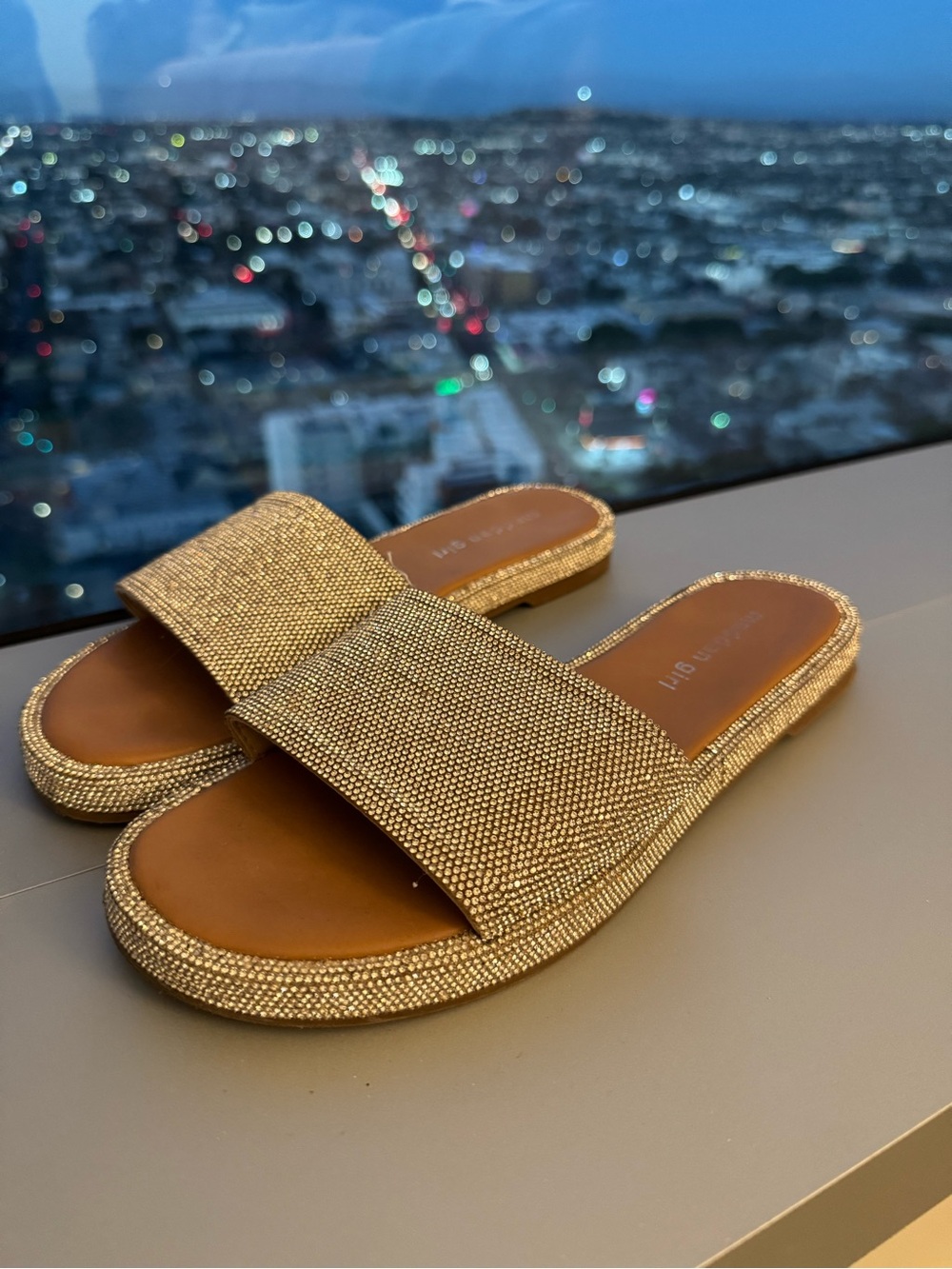 Steve Madden Rhinestone Slides
